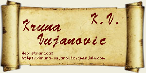 Kruna Vujanović vizit kartica